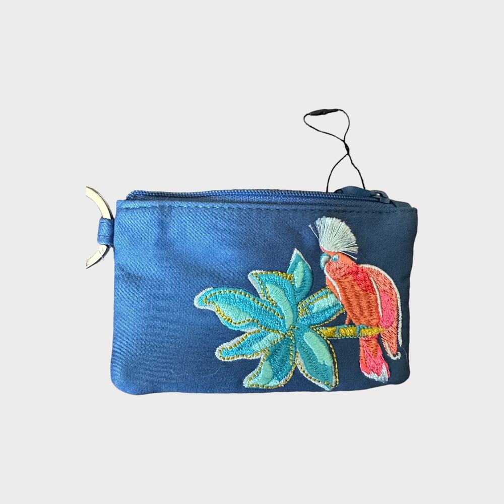 Vera Bradley Zip ID Case - Rain Forest Canopy Blue - Picture 3 of 8